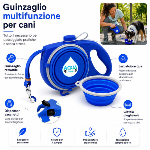 Guinzaglio Multifunzione 4 in 1 per Cani