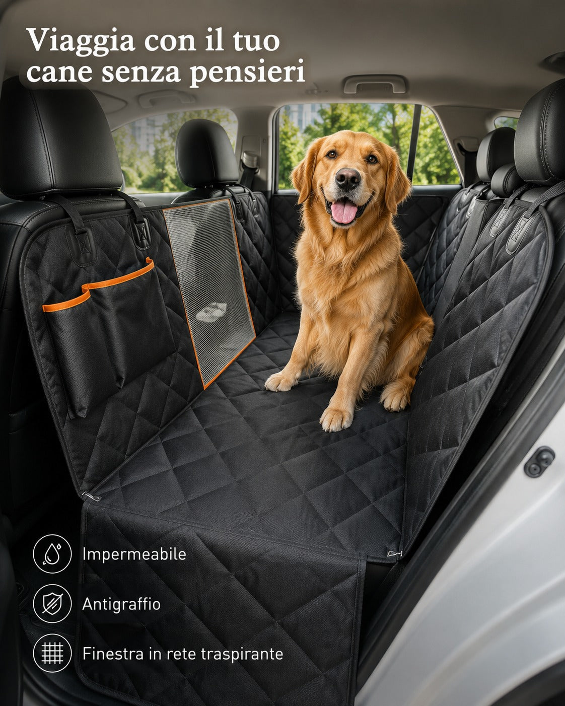 Coprisedile Auto Impermeabile per Cani